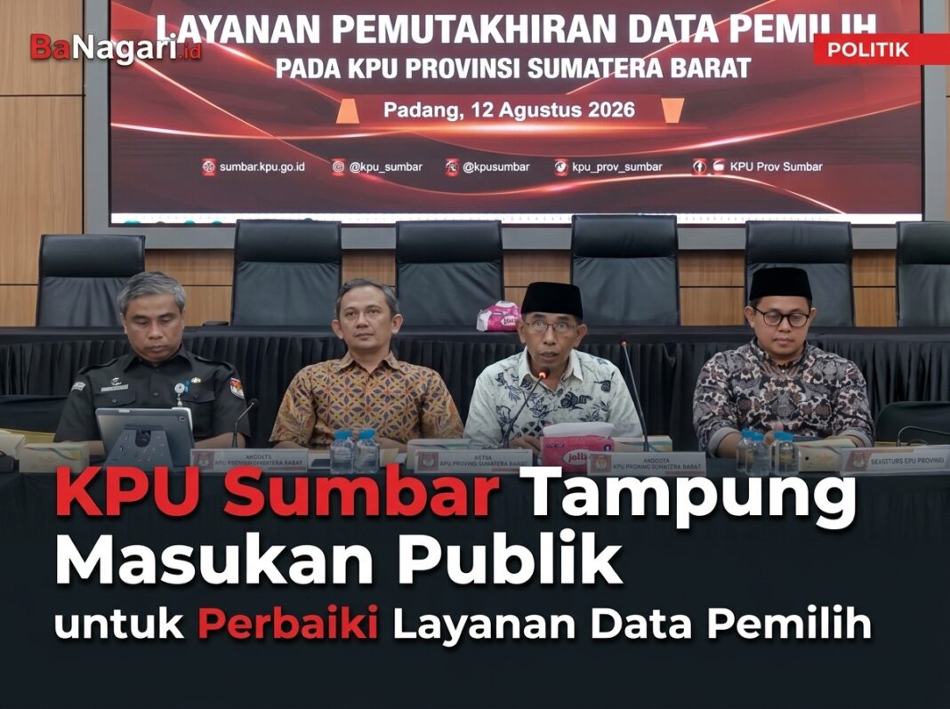 KPU Sumbar menggelar Forum Konsultasi Publik terkait layanan pemutakhiran data pemilih