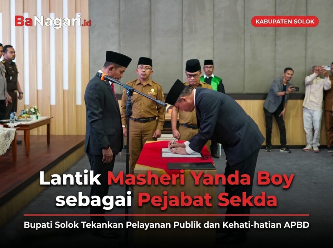 Masheri Yanda Boy dilantik sebagai Pejabat Sekda Kabupaten Solok