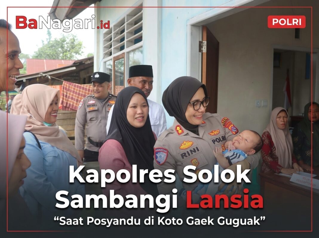 Kapolres Solok Sambangi Lansia Saat Kegiatan Posyandu di Nagari Koto Gaek Guguak