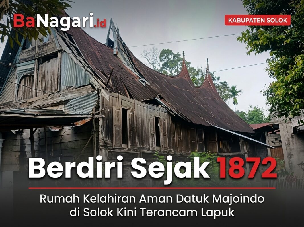 Rumah gadang berarsitektur Labuah Gajah yang disebut sebagai tempat kelahiran Aman Datuk Majoindo di Supayang Kabupaten Solok